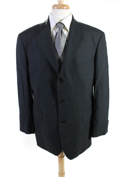 346 Brooks Brothers Mens Wool Buttoned Darted Collared Blazer Gray Size EUR43