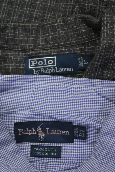 Ralph Lauren Polo Ralph Lauren Mens Blue Dress Shirt Top Size 17.5 L lot 2