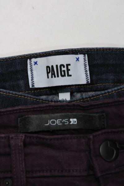 Joes Paige Womens Maroon High Rise Super Skinny Jeans Size 28 26 lot 2
