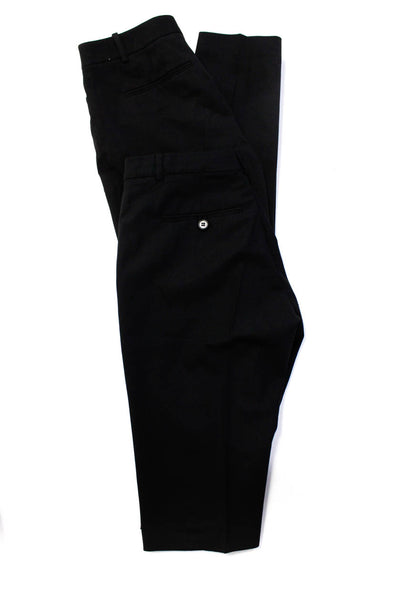 Theory Womens Solid Wool Flat Front Dress Shorts Pants Black Size 2/6 Lot 2