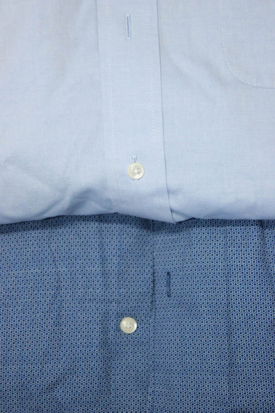 Nordstrom Men's Cotton Long Sleeve Button Down Shirts Blue Size M XL Lot 2
