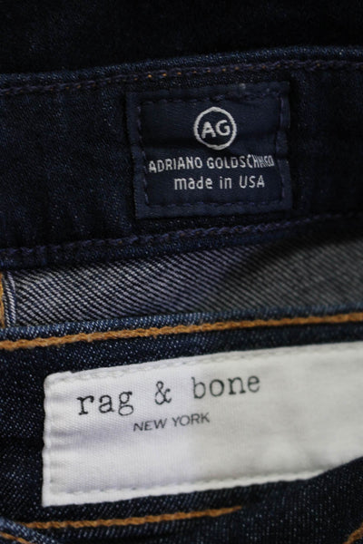Rag & Bone AG Adriano Goldschmied Womens Skinny Jeans Blue Size 27/31 Lot 2