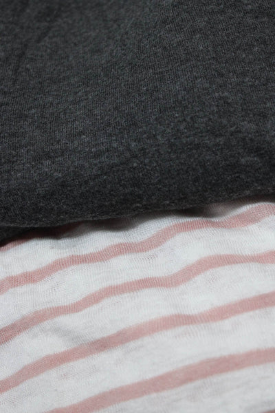 LNA Generation Love Womens Striped Tee Shirt Lace Up Sweater Size XS Lot 2