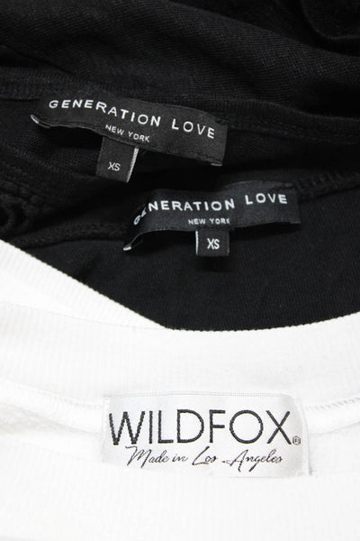 Generation Love Wildfox Womens Studded Tee Shirt Graphic Sweatshirt Size XS Lot3