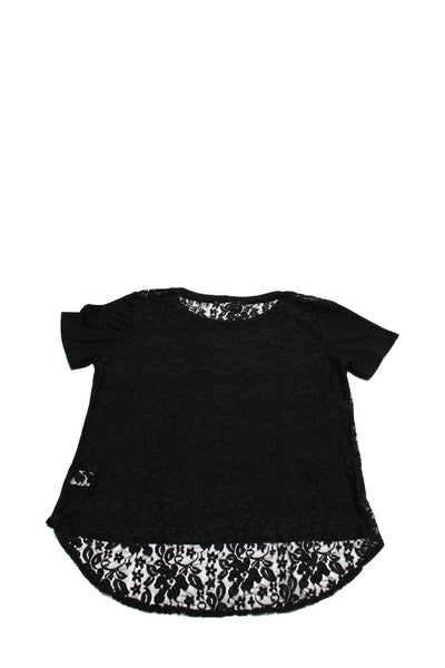 LNA Womens Metallic Stripe Dolman Sleeve Sweater Lace Tee Shirt Size XS Lot 2