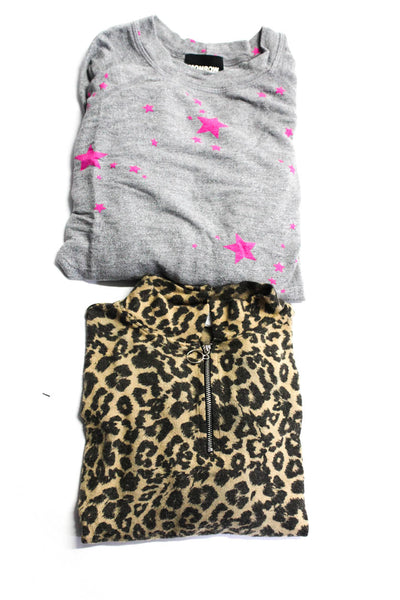 Monrow LNA Womens Leopard Print Pullover Sweater Size XS Small Lot 2