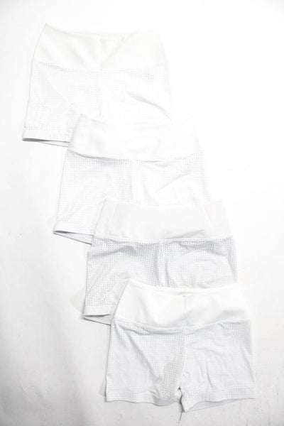 Kinona Womens Athletic Polka Dot High Waist Mesh Mini Shorts White Size XS Lot 4