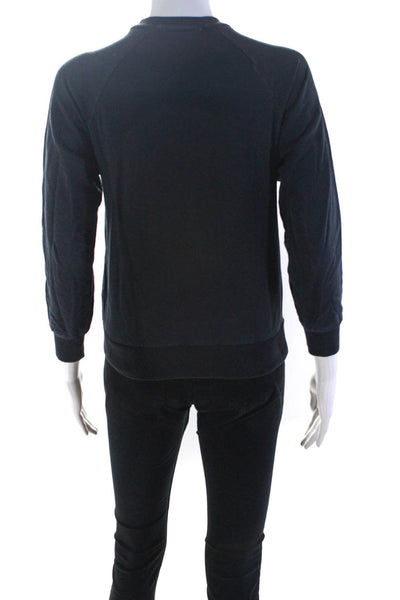 Roberto Cavalli Womens Black Graphic Print Pullover Sweater Top Size S