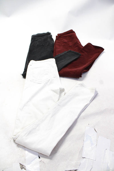 Rag & Bone Womens Corduroy Skinny Jeans Red Black White Size 25 26 Lot 3