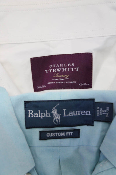 Charles Tyrwhitt Ralph Lauren Blue Label Mens Dress Shirts White Size 16 Lot 2