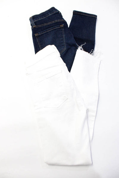 J Brand Womens Cotton Button Color Dark Wash Skinny Leg Jeans Blue Size 24 Lot 2