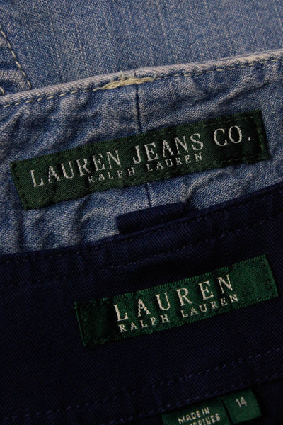 Lauren Jeans Company Womens Denim Shorts Blue Size 14 Lot 2