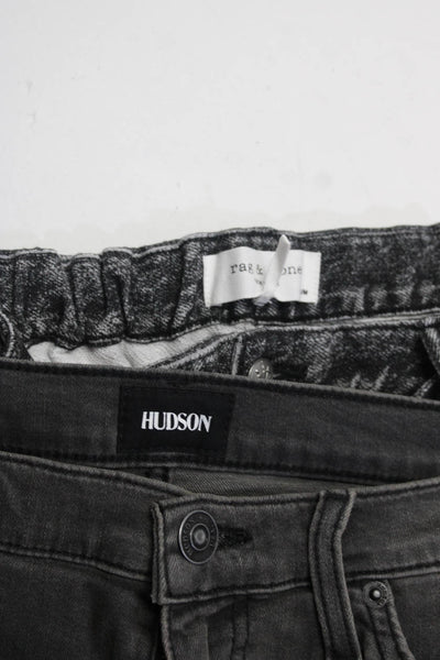 Hudson Rag & Bone Cotton Distress Hem Shorts Jegging Pants Grau Size M 29 Lot 2