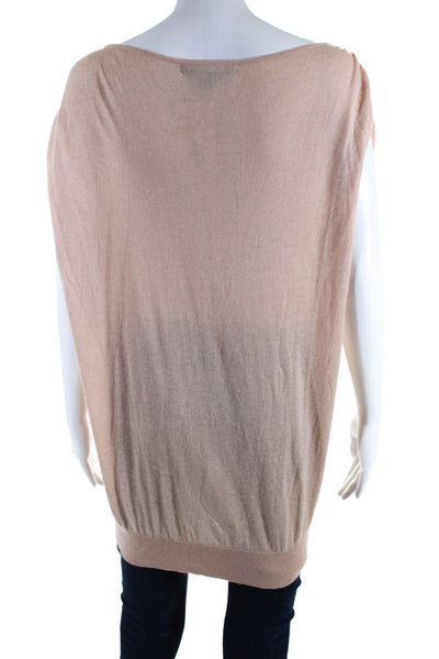 Scoop Womens Silk Cashmere Sleeveless Banded Waist Sweater Beige Size XS