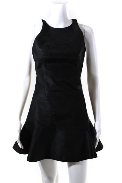 Keepsake Womens Halter Neck Sleeveless A Line Dress Black Size Small