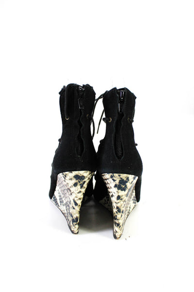 Zara Basic Collection Womens Wedge Stiletto Sandal Black Pink Size 37/39 Lot 2