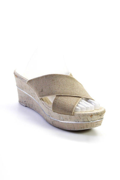 Donald J Pliner Womens Strappy Slip On High Heel Sandal Pumps Shoes Gray Size 10