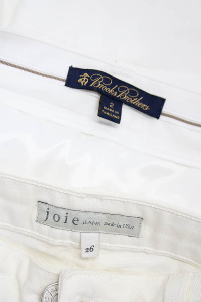 Joie Jeans Brooks Brothers Womens Cropped Shorts Jeans White Size 2/26 Lot 2