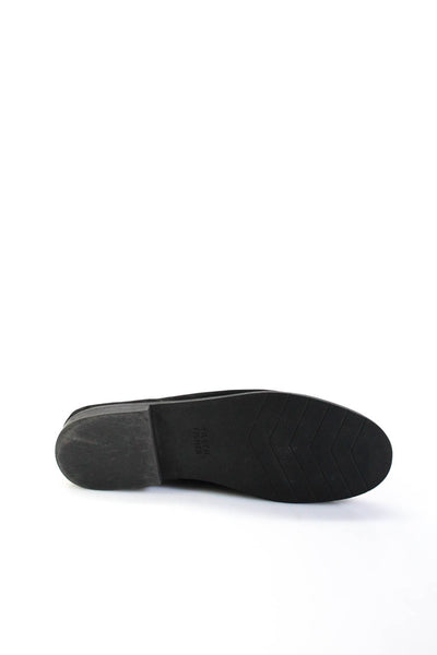 Eileen Fisher Womens Suede Slide On Flats Black Size 8