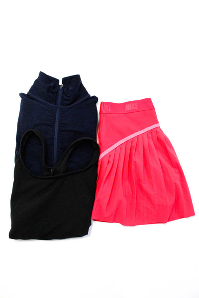 New Balance Nike Womens Active Shirt Tops Skort Blue Black Pink Size XS Lot 3
