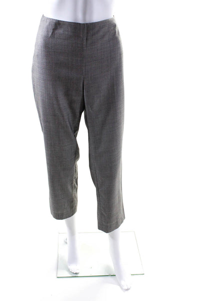 St. John Collection Womens Pleated Front Mid Dress Pants Trousers Gray Size 6