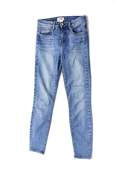 L'Agence Womens High Rise Margot Skinny Leg Jeans Blue Cotton Size 25