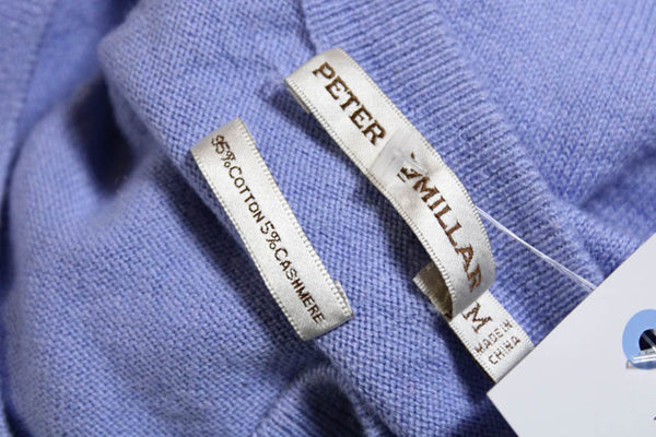 Peter Millar Women's Open Knit Long Sleeve Cashmere Sweater Purple Size M