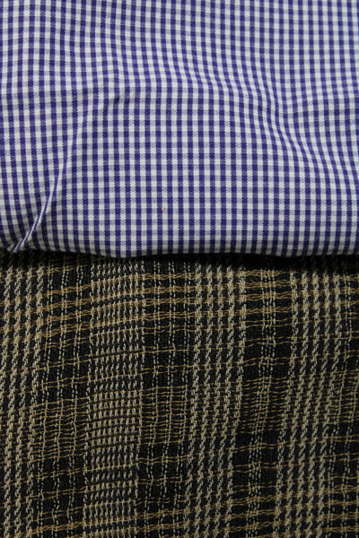 Polo Ralph Lauren Men's Long Sleeve Plaid Collared Button Up Shirt Brown L Lot 2