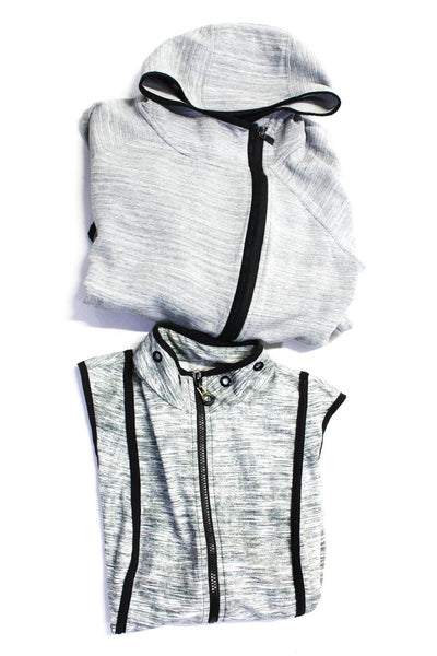 Nike XCVI Womens Gray Hooded Full Zip Long Sleeve Sweater Top Size M Lot 2