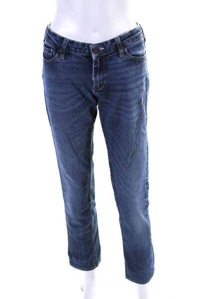 Acne Womens Cotton Straight Leg Buttoned Medium Wash Jeans Blue Size EUR30
