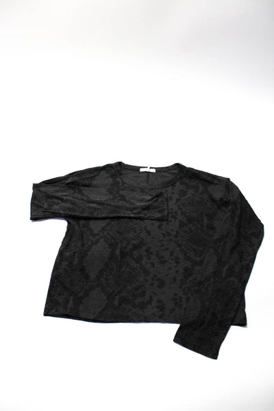 Soft Joie Rag & Bone Womens Snake Print Striped Top Tee Shirt Size Medium Lot 2