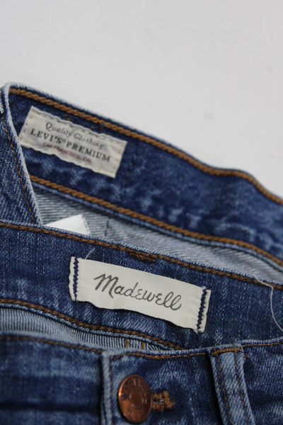 Levis Madewell Womens Denim Jeans Shorts Blue Size 28 27 Lot 2