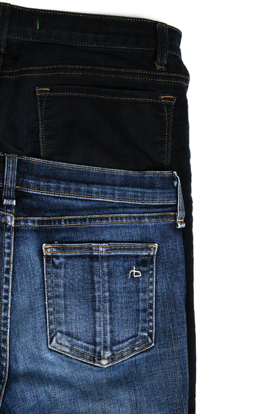 Rag & Bone J Brand Womens Low Rise Skinny Jeans Jeggings Dark Blue Size 27 Lot 2