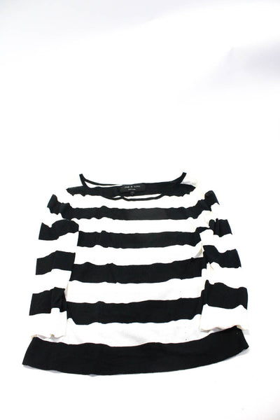 Rag & Bone Womens Jeans Black White Striped Long Sweater Top Size S 25 Lot 2