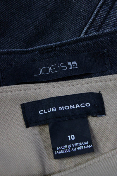 Club Monaco Joes Womens High Rise Dress Pants Jeans Beige Black Size 10 30 Lot 2