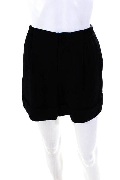 Marc By Marc Jacobs Womens Zipper Fly Cuffed Short Shorts Black Size 0