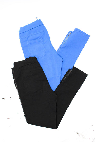 Designer Womens Smocked Crystal Solid Casual Pants Black Blue Size Small Lot 2