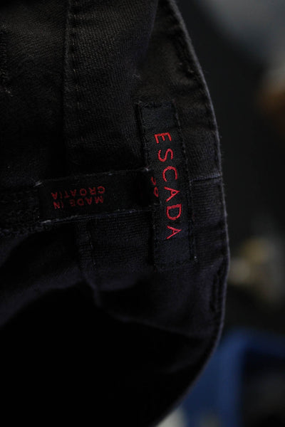 Escada Womens Wide Leg Pants Dark Brown Cotton Size EUR 36