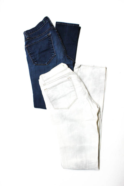 J Brand Womens Cotton Tie Dye Straight Skinny Jeans Blue Size 25 27 Lot 2