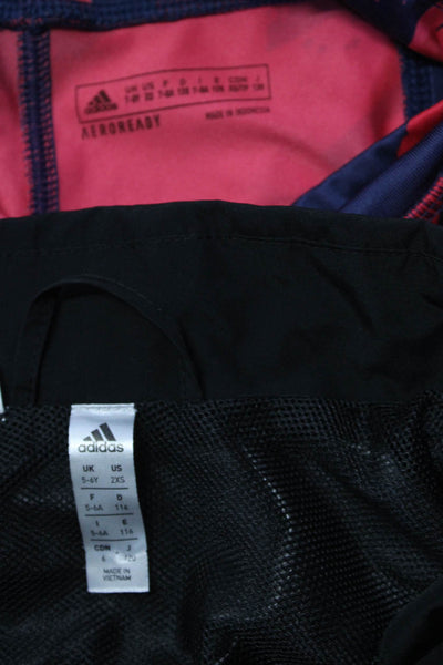 Adidas Girls Printed Leggings Hooded Jacket T-Shirt Blue Black Size 2XS XS Lot 3