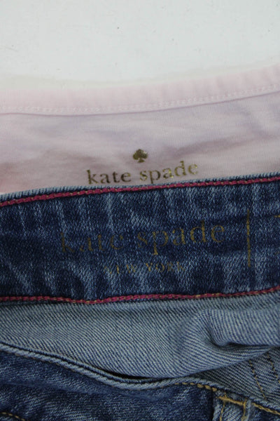 Kate Spade New York Girls Denim Skirt Crewneck Tee Blue Pink Size 6 10 Lot 2