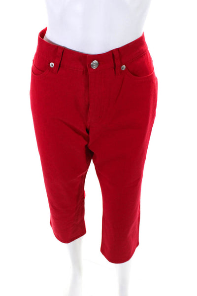 Escada  Women's Marie Capri Jeans Red Size 40