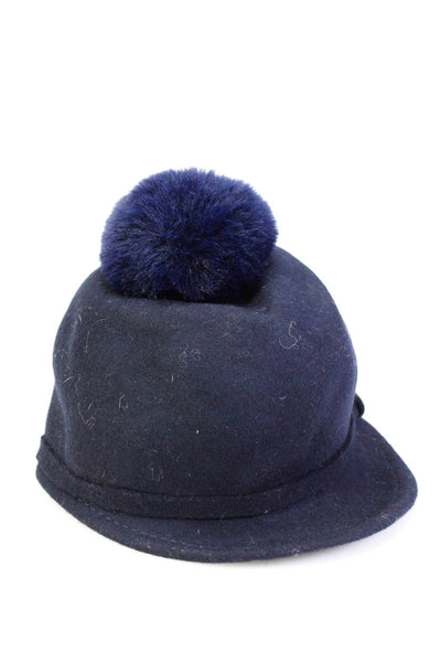 Zara Girls Pom POm Accent Knit Hats Accessory Black White Size One Size Lot 2
