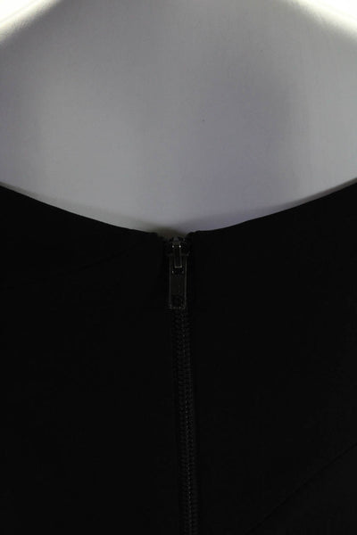Parker Womens Cut Out Sleeveless Low Shoulder Slit Shift Dress Black Size Small