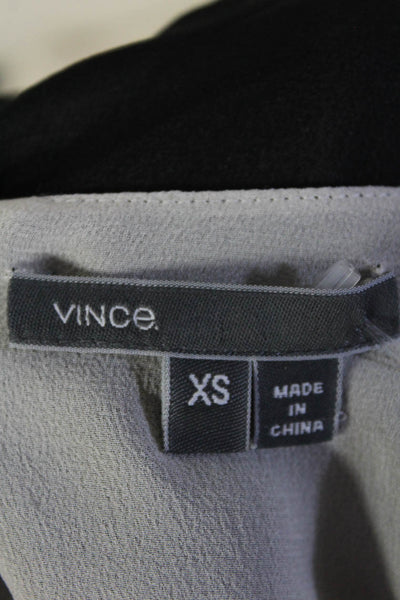 Vince Women's Sheer Silk Sleeveless Tank Top Blouse Black Size XS