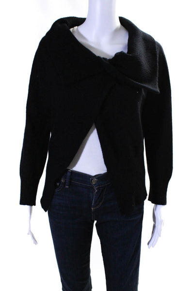 Dinamita Womens Turtleneck Cardigan Sweater Black Size Small