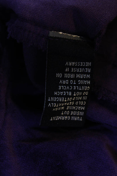 DG2 By Diane Gilman Women's Velvet Button Down Jacket Purple Size XL