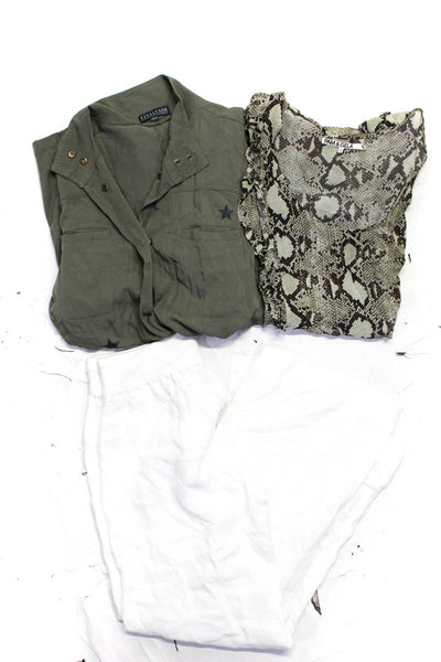 P.J. Salvage Pam & Gela Bella Dahl Womens Shirt Pants Green Size P/M/L Lot 3