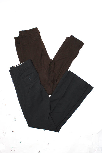 Theory Michael Kors Womens Pleated Flare Knit Ponte Pants Size 00 Medium Lot 2