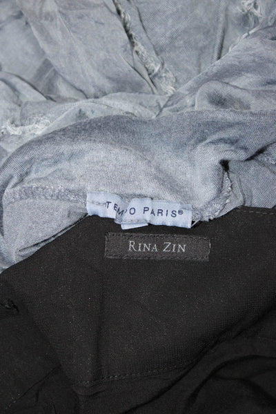 Rina Zin Tempo Paris Womens Tiered Fringe Midi A Line Skirt Size Medium Lot 2
